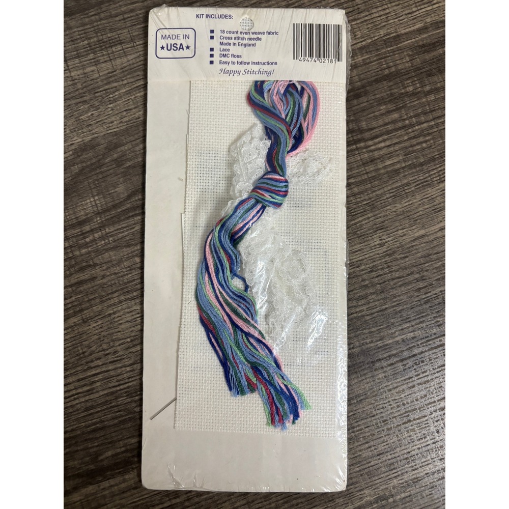 New Berlin Co Cross Stitch Bookmark Kit 2181 Love Romance Intrigue Hearts Lace - Picture 2 of 4